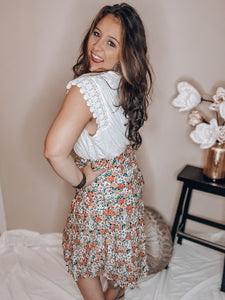 Here Comes The Sun Floral Midi Skirt
