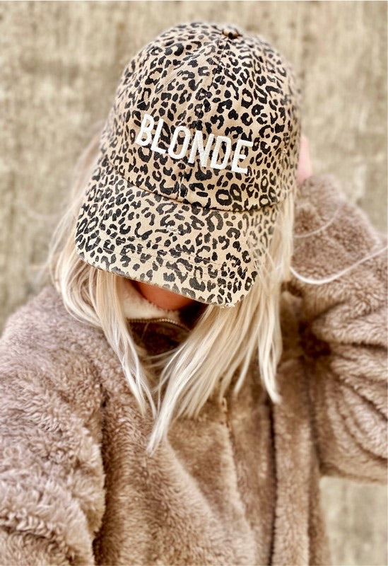 Life is Better Blonde Cheetah Hat